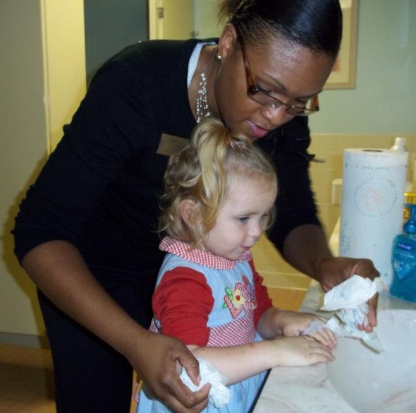 Community Outreach Community Groups: We work with community organizations to provide educational handouts for parents on how to handle food properly at home also we provide colorful handwashing