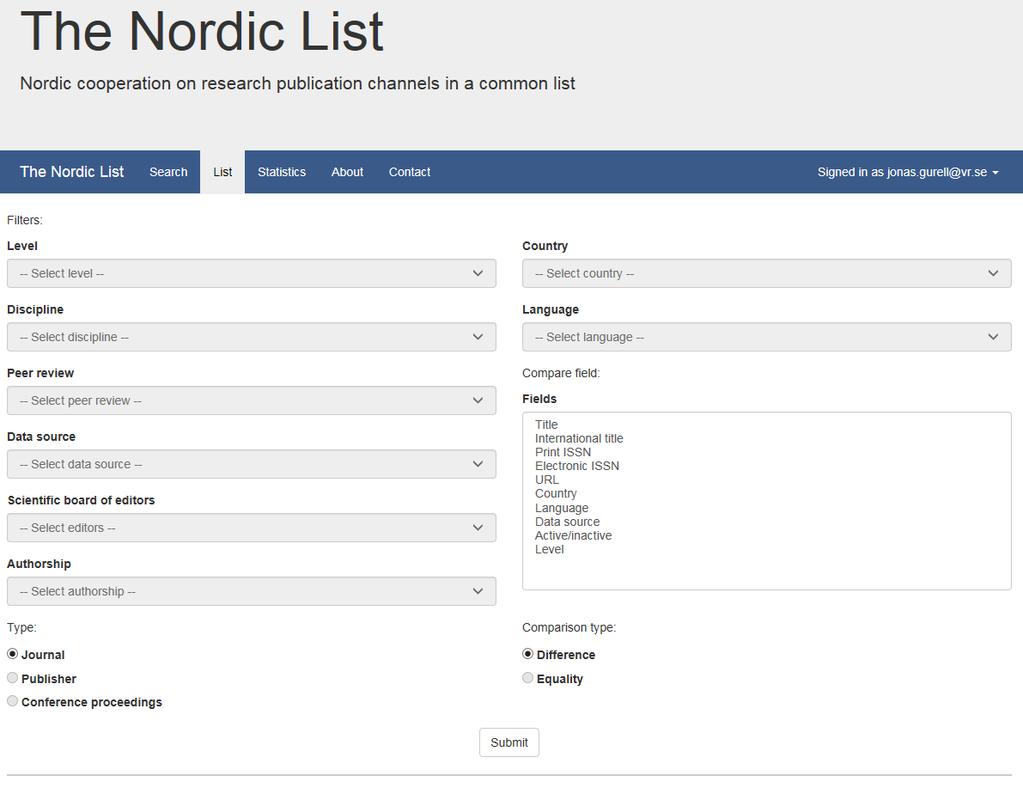 Nordic List