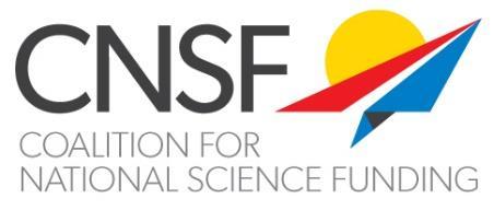 July 6, 2016 Dear Members of the United States Senate: On behalf of the Coalition for National Science Funding (CNSF) an alliance of 130 professional organizations, scientific societies, national