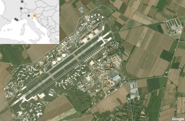 Aviano airbase, Italy, one of two