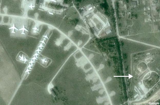 Seshcha airbase in Russia with the