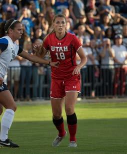 2015 UTAH SOCCER Senior Megan Trabert is the steadying force on the Ute backline and has started every game during her Utah career.