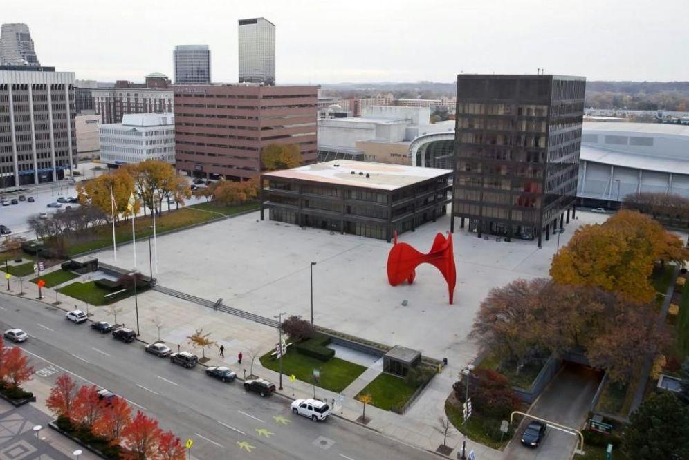 Vandenberg (Calder) Plaza Calder Plaza has been known as the City Center for Grand Rapids.