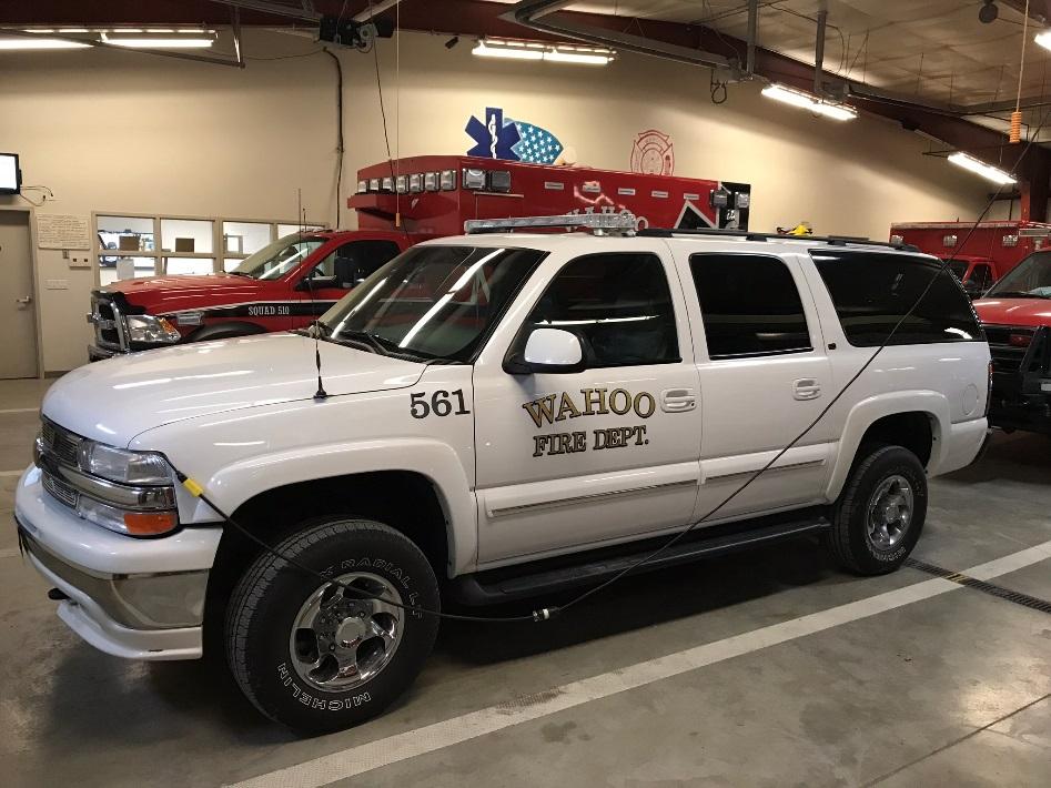 FIRE CAR 561 2001 Chevy Suburban Command Truck/Personnel Carrier Duration of Service: 10 years Estimated Replacement Year: 2023 Estimated Replacement Cost: $45,000 Of the 9 assets of the