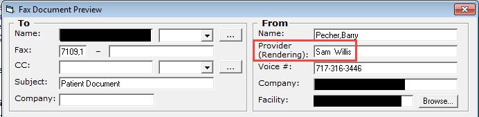 Recent Issues Provider Name on Out-going Faxes Always confirm the Provider name is correct on out-going faxes