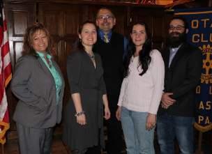 Pictured, from left, are: Max Felty, Laura Mares, Nate Mares, Lynn Garskof, John Phillips (Rotarian), Alex Hayes (Rotarian), Genevieve Felty.
