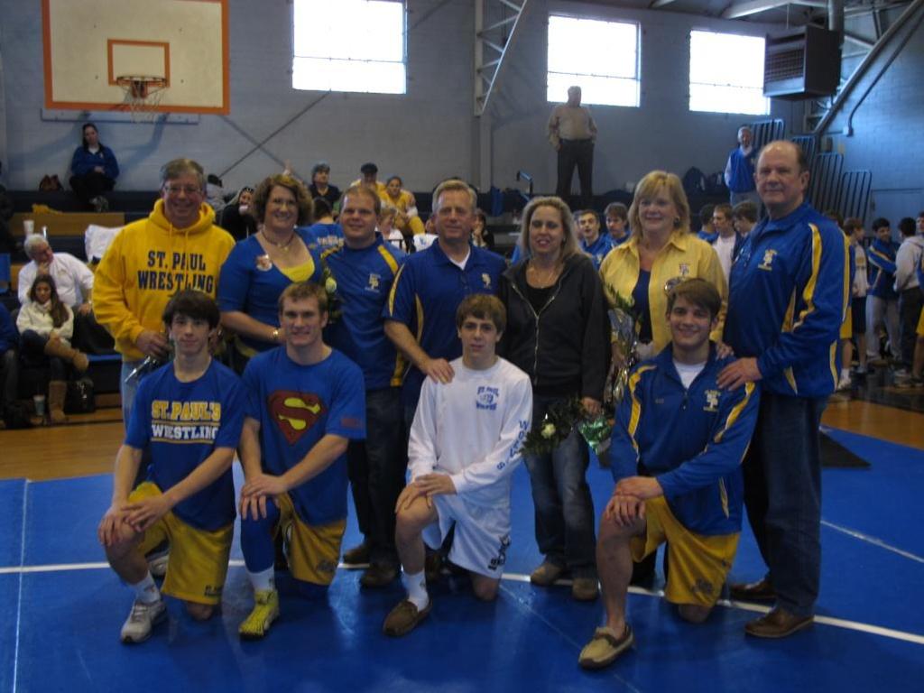The four seniors on the Saint Paul's Wrestling Team took time to thank their parents for the dedication and support they demonstrated over the past years.