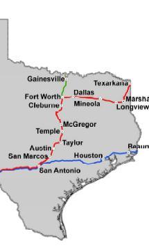 Foundation Projects: Enhancing Existing Intercity Rail Amtrak already provides some Texas intercity services Amtrak Texas Service New commuter, intercity, and potentially