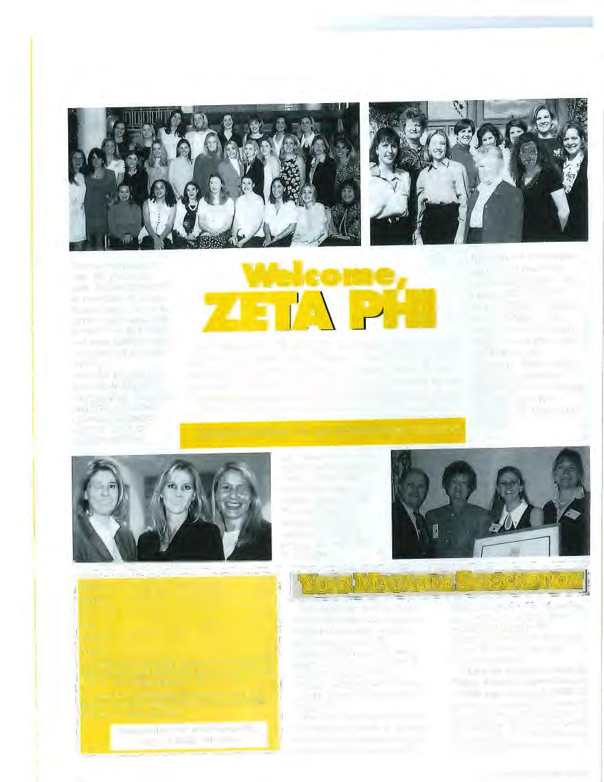 Charter members of Zeta Phi gather fo r their first group portrait as members of Kappa Alpha Theta.