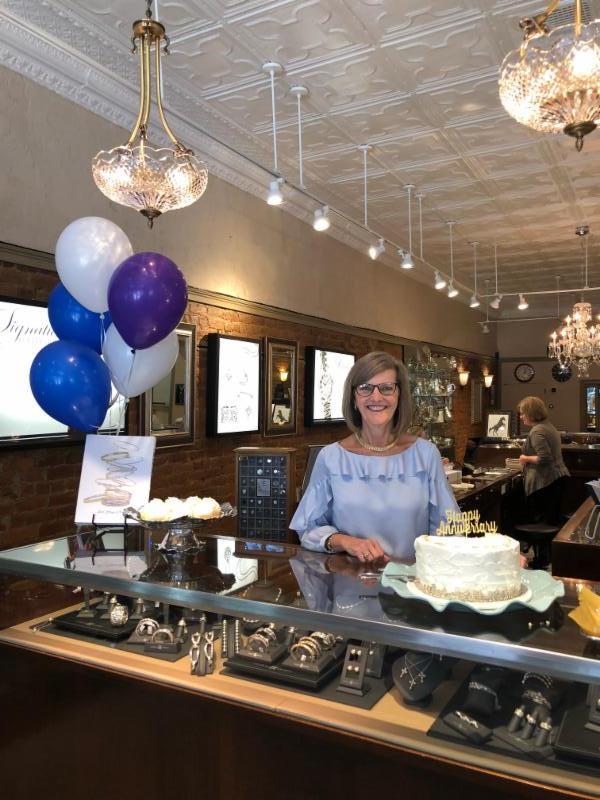 Jan Fergerson, Ford Gittings & Kane, celebrated her 45th anniversary with Ford, Gittings & Kane. The jewelry store is also celebrating it's 60th anniversary this year!