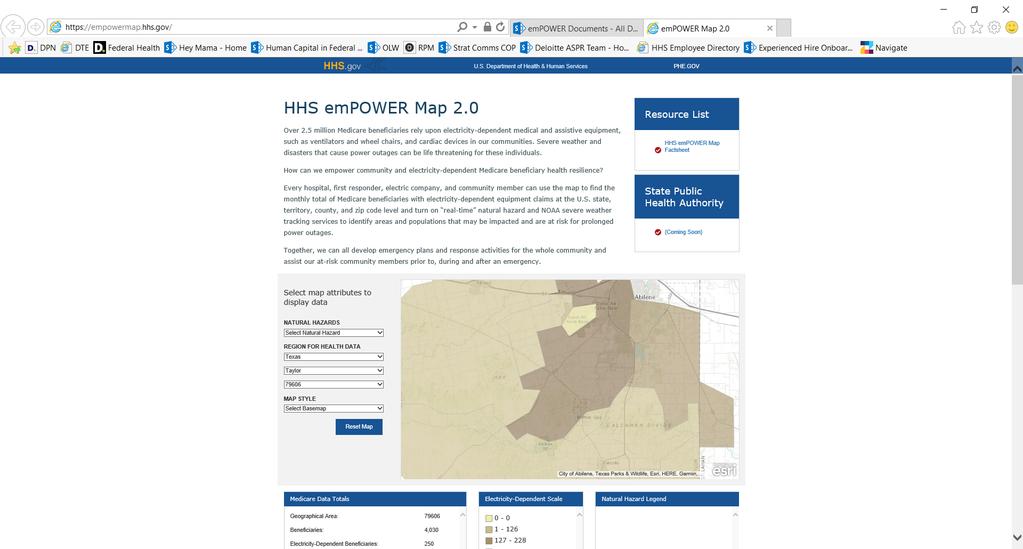 Example: HHS empower Map 2.0 