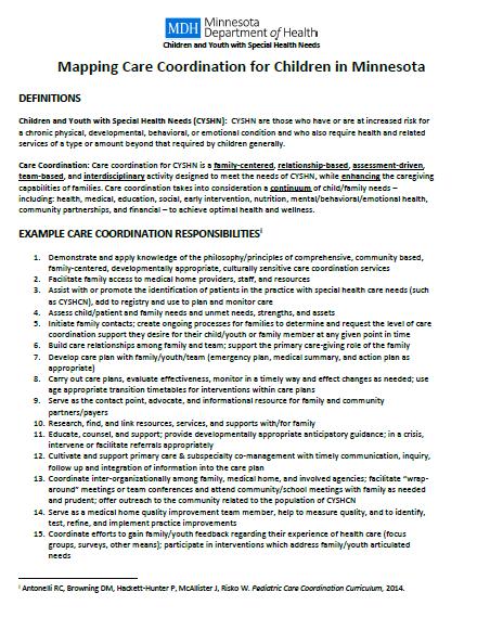 Assessment Handout: Used to figure out potential responsibilities