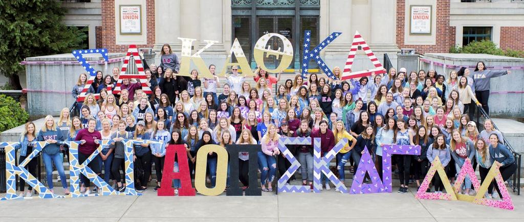 Alpha Chi Omega Alpha Phi Nickname: Alpha Chi or AXO Address: 310 NW 26th St Founding: October 15th, 1885 at DePauw University Colors: Scarlet & Olive green Philanthropy: Domestic Violence Awareness