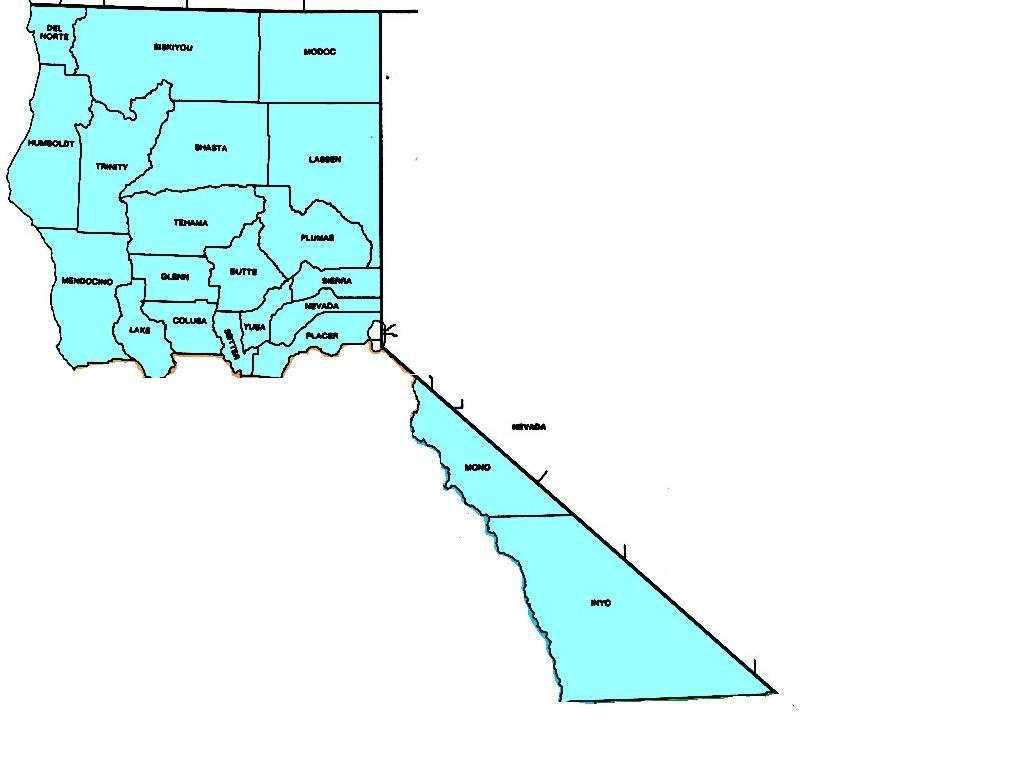 North Section Del Norte, Siskiyou, Modoc, Humboldt, Trinity, Shasta, Lassen, Tehama,