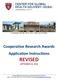 Cooperative Research Awards Application Instructions REVISED SEPTEMBER 18, 2015