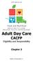 Adult Day Care CACFP Eligibility and Responsibility