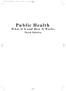 Public Health What It Is and How It Works Third Edition