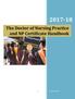 The Doctor of Nursing Practice and NP Certificate Handbook
