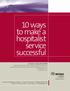 10 ways to make a hospitalist service successful