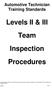 Levels II & III Team Inspection Procedures