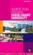 ACHIEVE Your daegu haany university