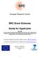 ERC Grant Schemes. Guide for Applicants