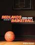 Redlands Basketball REDLANDS BASKETBALL WOMEN S MEDIA GUIDE