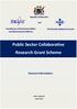 Public Sector Collaborative Research Grant Scheme. General Information