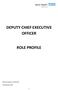 DEPUTY CHIEF EXECUTIVE OFFICER ROLE PROFILE. Draft and subject to refinement