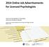 2014 Online Job Advertisements for Licensed Psychologists