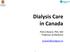 Dialysis Care in Canada