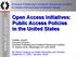 Open Access Initiatives: Public Access Policies in the United States