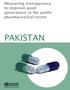 Measuring transparency to improve good governance in the public pharmaceutical sector PAKISTAN