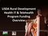 USDA Rural Development Health IT & Telehealth Program Funding Overview