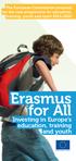 The European Commission proposal for the new programme for education, training, youth and sport Erasmus for All