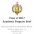 Class of 2017 Academic Program Brief