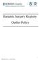 Bariatric Surgery Registry Outlier Policy