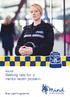 POLICE Seeking help for a mental health problem. Blue Light Programme