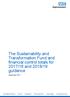 The Sustainability and Transformation Fund and financial control totals for 2017/18 and 2018/19: guidance