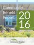 Community Benefit. Report