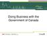 Doing Business with the Government of Canada