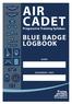 AIR CADET BLUE BADGE LOGBOOK. Progressive Training Syllabus NAME SQUADRON / UNIT