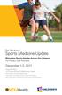 Sports Medicine Update