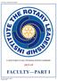 The Rotary Leadership Institute. A Joint Project of over 350 Rotary Districts worldwide FACULTY PART I. RLI Curriculum Part I 1 (LO Rev.