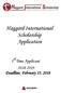 Haggard International Scholarship Application