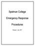 Spelman College. Emergency Response. Procedures