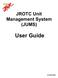 JROTC Unit Management System (JUMS) User Guide