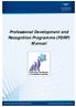 Professional Development and Recognition Programme (PDRP) Manual