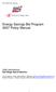 Energy Savings Bid Program 2007 Policy Manual