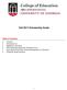 Fall 2017 Scholarship Guide Table of Contents